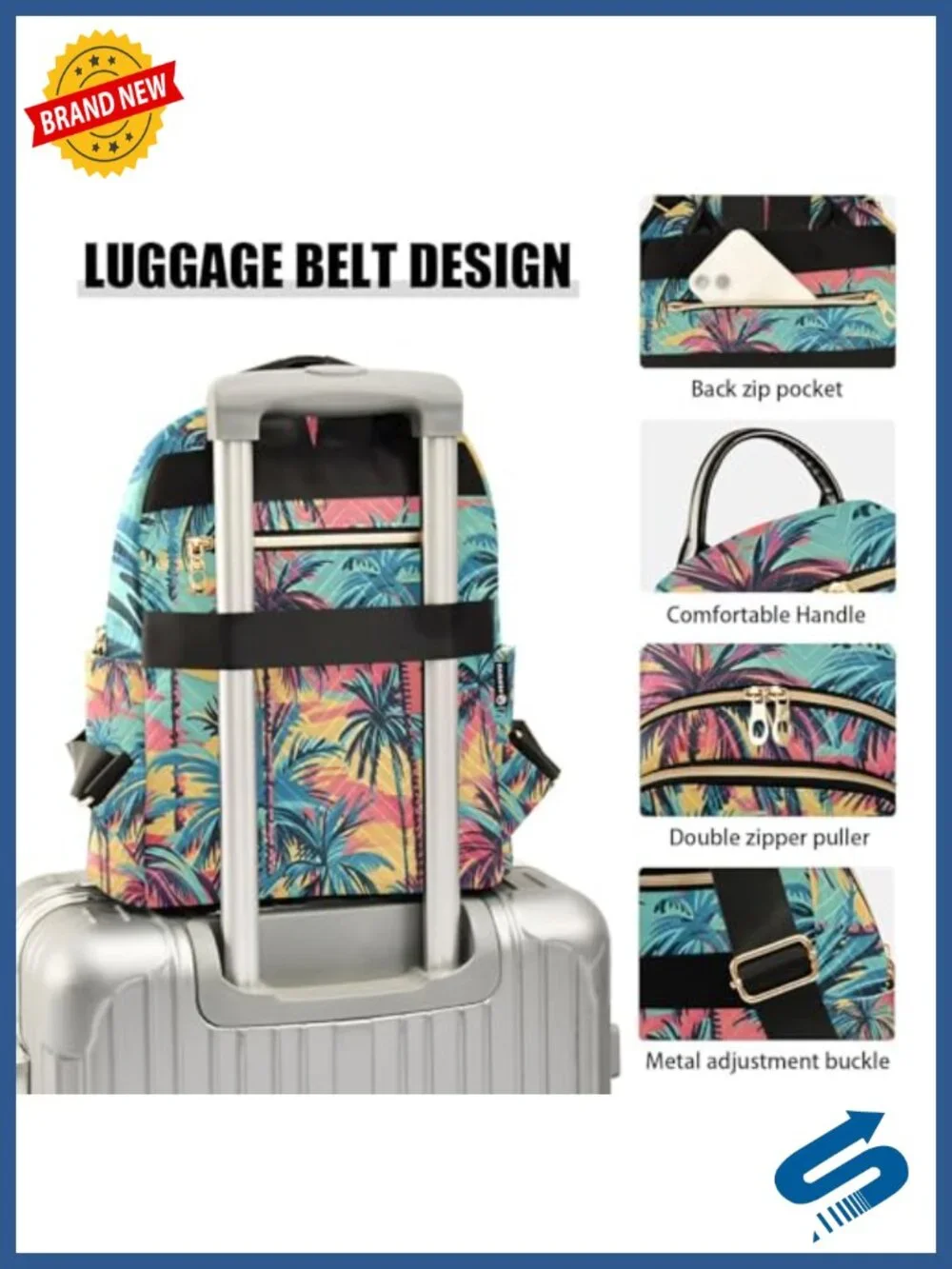 Nylon Quilted Small Backpack Purse Women Travel Daypack Lightweight Shoulder Bag
